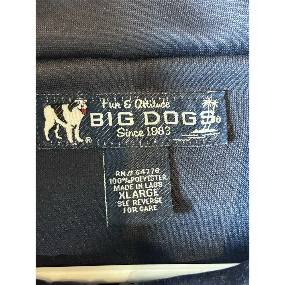 BIG DOGS Golf Full Zip Navy Blue Athletic Casual Men's Jacket Size XL